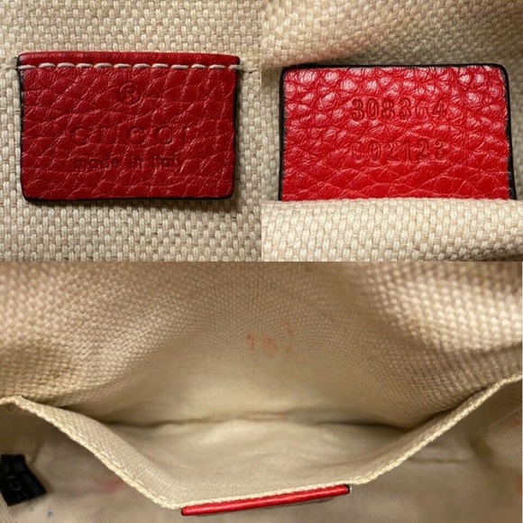 GUCCI Soho Disco Red Leather Crossbody Purse (308364 002123) - Picture 9 of 16